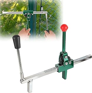 Chain Link Fence Stretcher Tool Heavy Duty Fence Puller Stretcher Barb Wire Tightener for Woven Wire Fence Extended Base Design Easy Operation for Fixing Fences on Farms Pastures and Garden Barriers