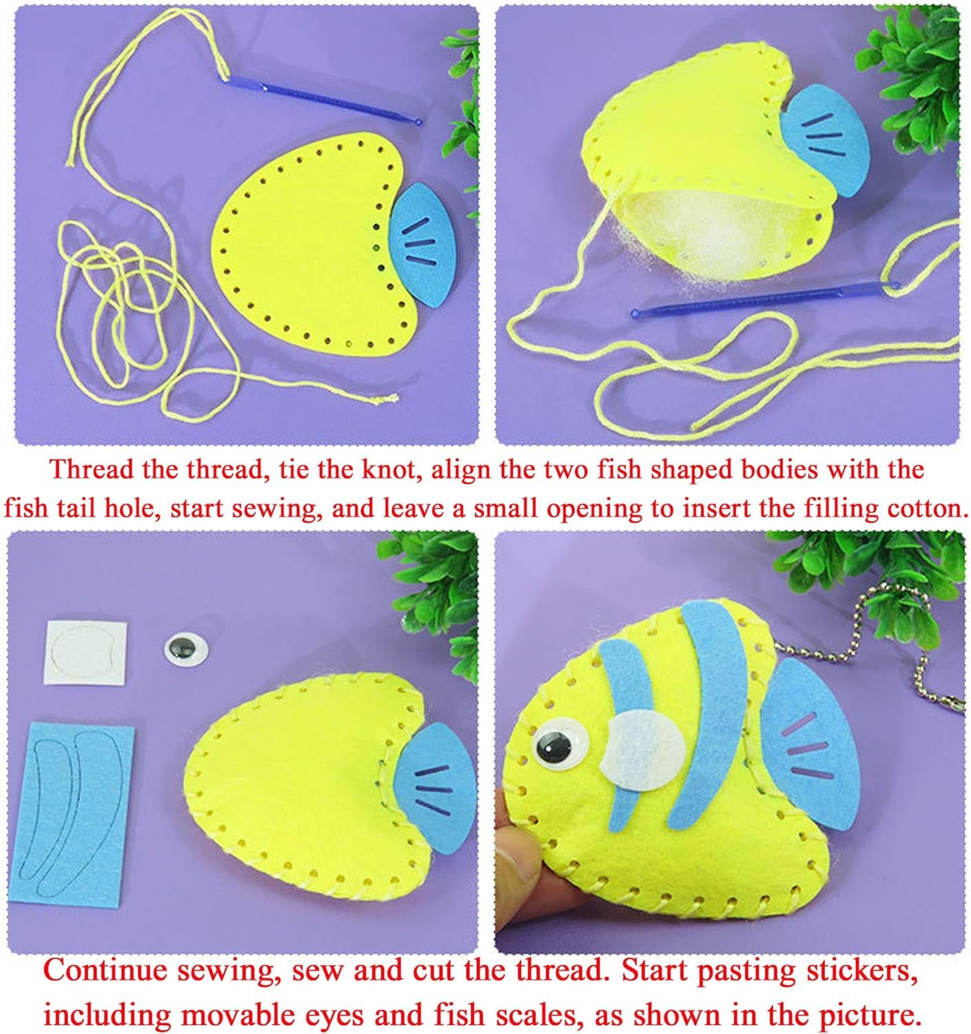 Kit De Couture Pour Enfants à Partir De 6 Ans - Animaux En Feutre - Pour Débutants Et