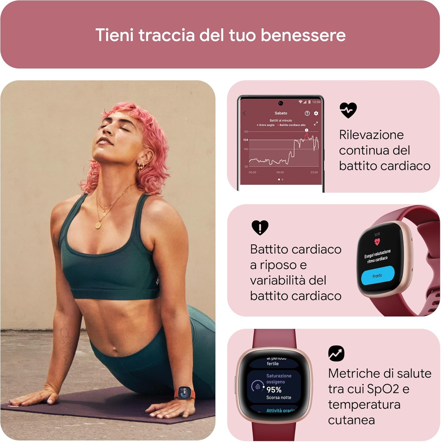 Fitbit Smartwatch per Il Fitness Versa 4 con GPS Integrato, Fino a 6 Giorni di autonomia e Compatibile con Android e iOS Fitbit Smartwatch per Il Fitness Versa 4 con GPS Integrato, Fino a 6 Giorni di autonomia e Compatibile con Android e iOS
