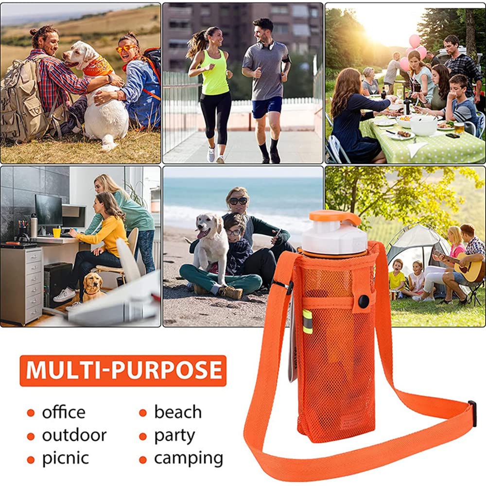 BeisDirect Trinkflaschen-Tragetasche – Verstellbarer Schultergurt, Mesh-Tasche Für Outdoor, Sport, Reisen
