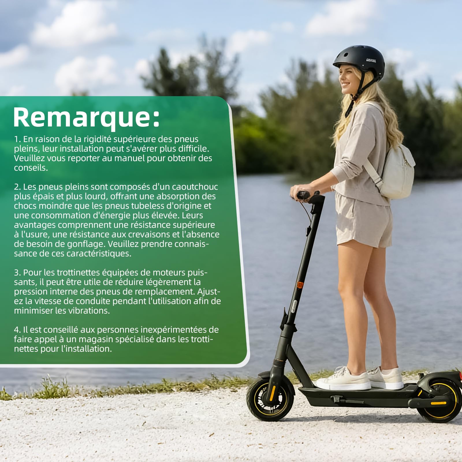 60/65-6,9 Pneu Plein pour Ninebot Max G2 G2D G2E G65 Scooter 10" Tire Avant/Arrière Caoutchouc Accessoires de Rechange (Rouge-2)