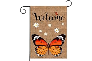 Welcome Monarch Butterfly Garden Flag Monarch Butterfly Lovers Yard Decoration For Outside Indoor Decor