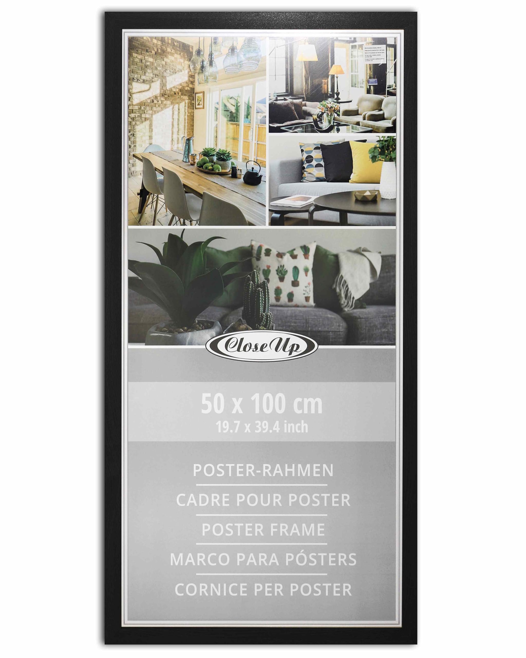 60 x 90 cm witte Pro Line wissellijst extra solide fotolijsten met een smal profiel. - De