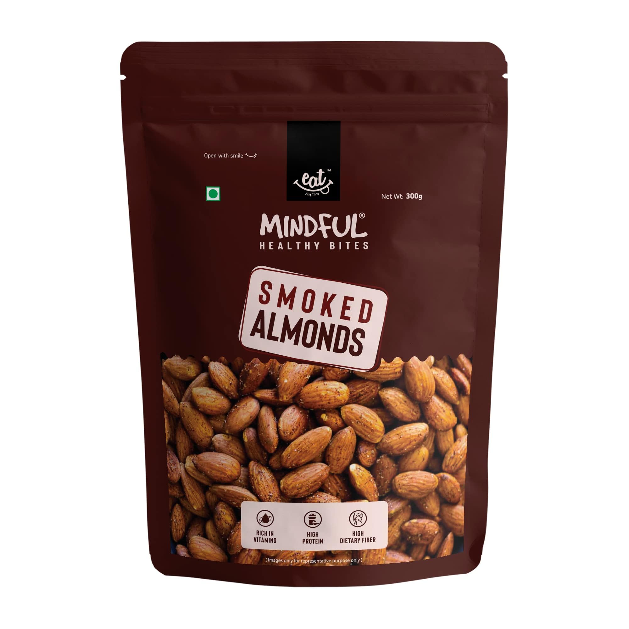 Eat Anytime Premium Smoked Almonds | High Protein & Rich In Vitamin | Healthy Snacks & Dry Fruit For Breakfast | Smoked Almonds - 300gm (B0CYPRGZNX) Amazon Price History, Amazon Price Tracker