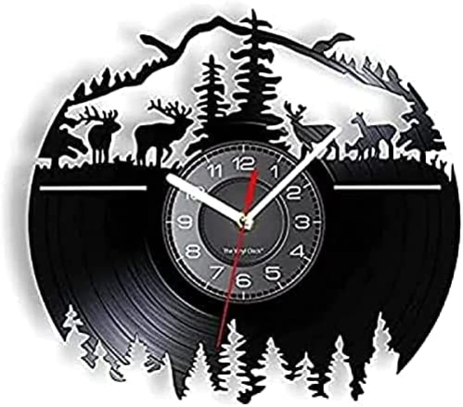 Horloge murale animaux en vinyle pour salon moderne et déco nature