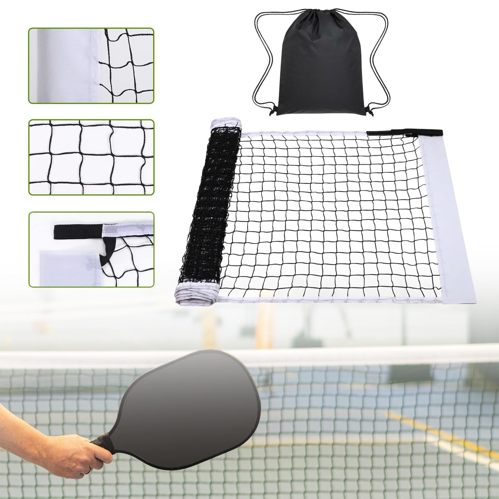 rockible Pickleball Practice Net Regulation Size 22x3ft for Each Weather Conditions Professional Tennis Net Lightweight for Training