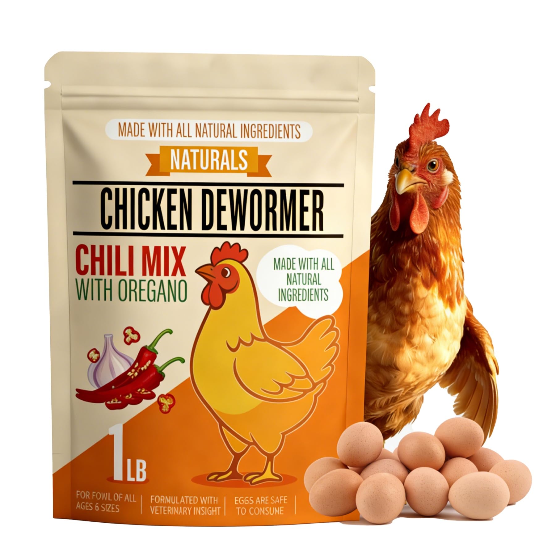 Aevezom Naturals Chili and Garlic Dewormer Powder