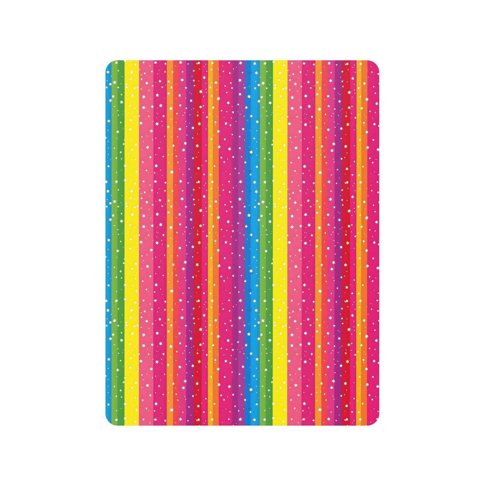 Drap-housse pour berceau de bébé à rayures arc-en-ciel pour garçons et filles, 71,1 x 132,1 cm