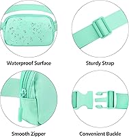 Vista 45 de Riñonera cruzada para mujeres y hombres, bolsa para cinturón para senderismo con correa ajustable, riñonera para correr, entrenamiento, deportes