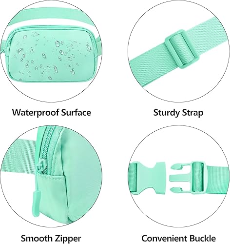 Miniatura 4 de Riñonera cruzada para mujeres y hombres, bolsa para cinturón para senderismo con correa ajustable, riñonera para correr, entrenamiento, deportes,