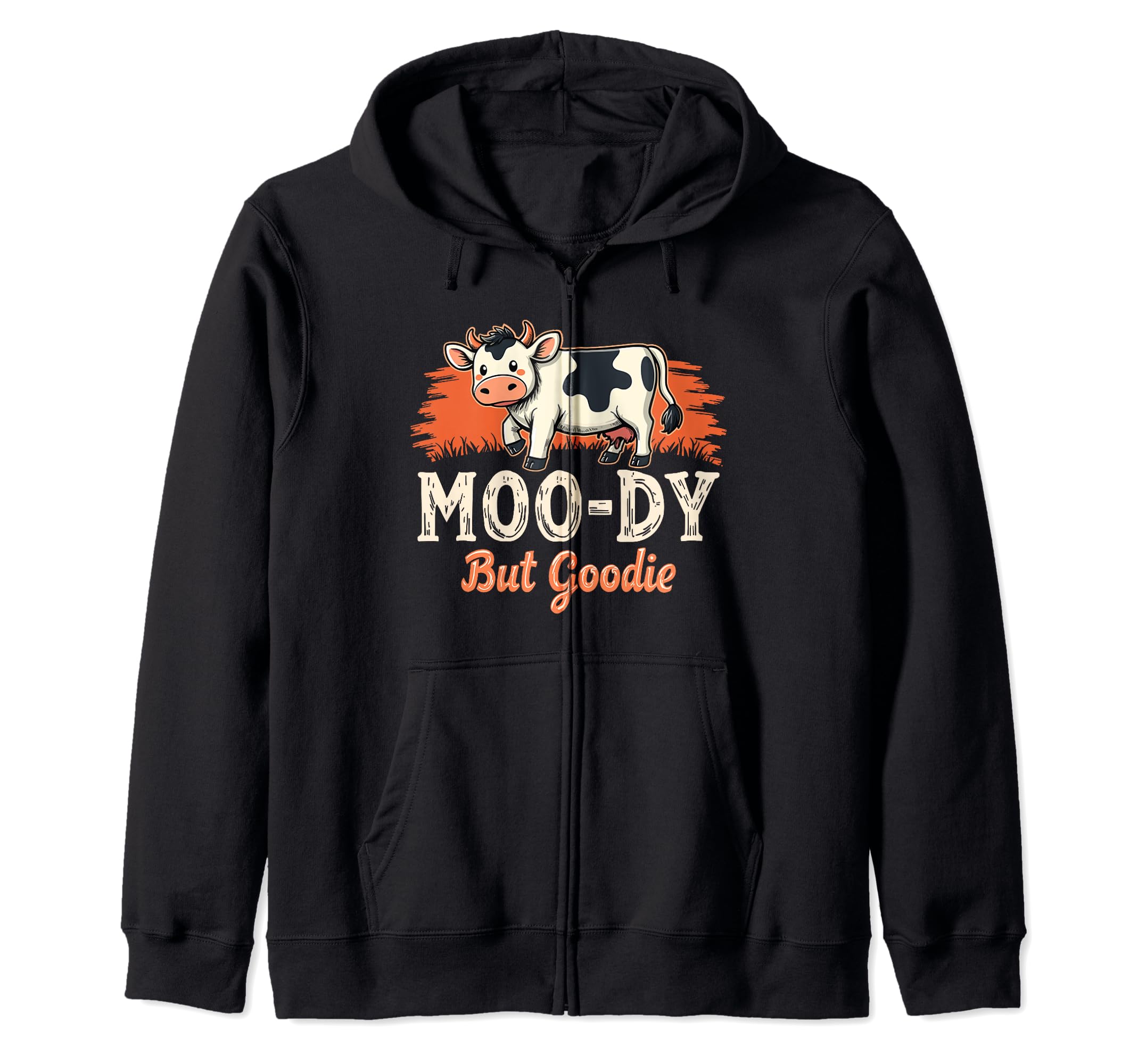。 【美品】MOO パーカー Amazon | Moo-dy But Goodie ミルク 牛 乳牛 酪農家 かわいい牛