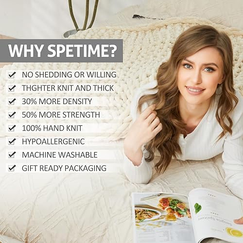 Miniatura 5 de Manta de punto grueso, hecha a mano, con nudo de cuerda, suave, de hilo de felpilla trenzada de ganchillo para sofá y cama (grafito, 50 x 60