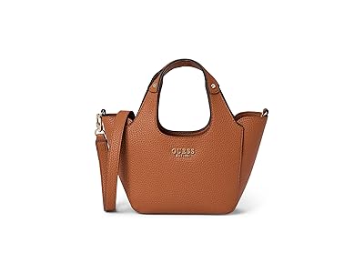 GUESS Calista Mini Tote Satchel Handbags Caramel, Polyester