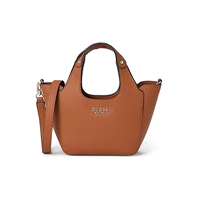 GUESS Calista Mini Tote Satchel Handbags Caramel, Polyester