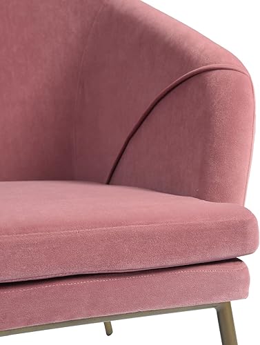 Miniatura 6 de FurniutreR Sillón moderno y elegante, patas de metal de tela de terciopelo y respaldo alto para sala de estar, dormitorio, oficina, sala de espera,