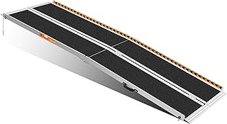 Wheelchair Ramp 8 Feet, Portable Ramps for Wheelchairs for Home, 800LBS Capacity Folding Non-Slip Aluminum Handicap Ramp, Wheel Chair Ramp for Home Steps, Stairs, Doorways, Car, Curbs