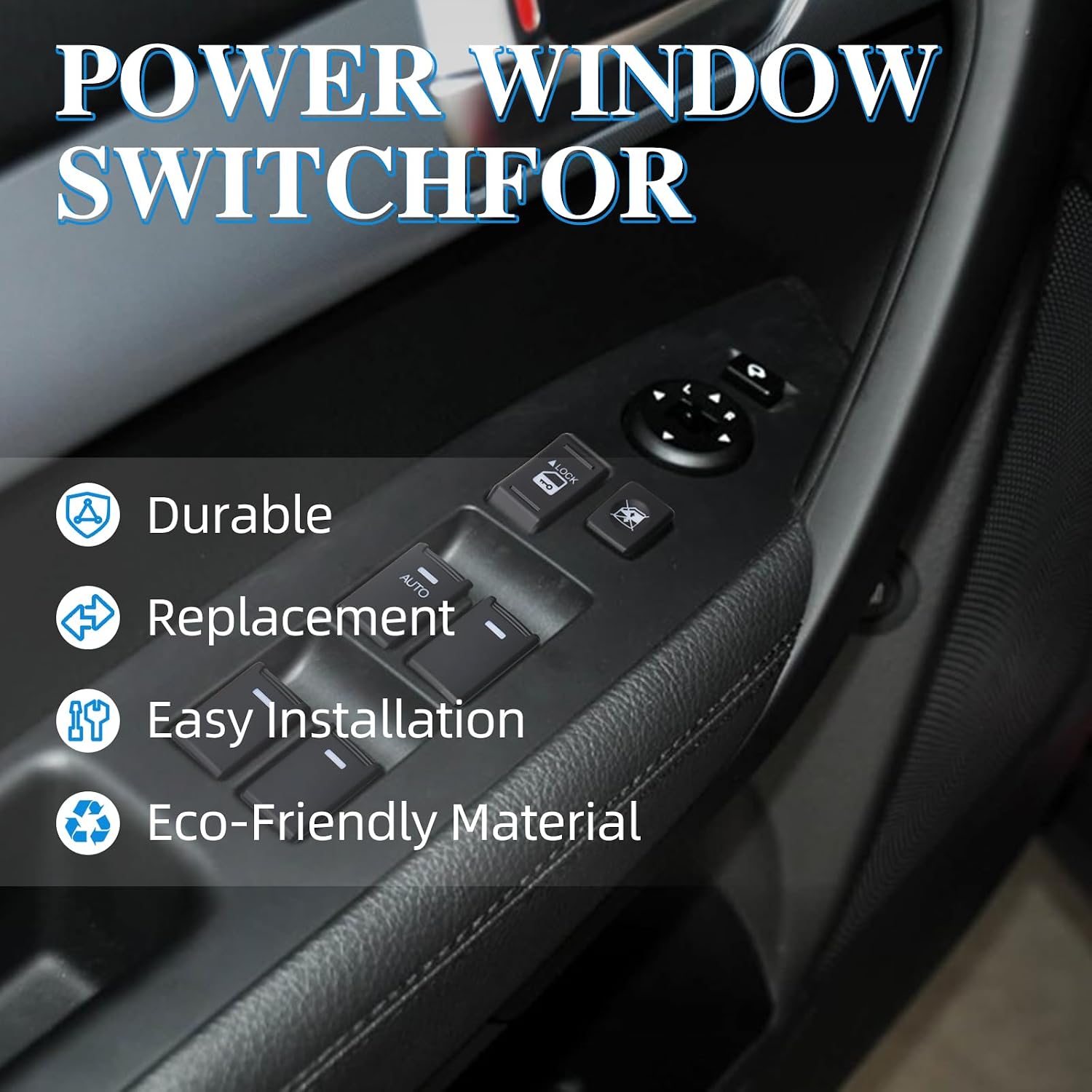 Power Master Window Switch Front Left Driver Side Compatible with 2010-2014 Sorento R, Replace OE 93570-2P100VA 16 Pins Power Window Switch Button