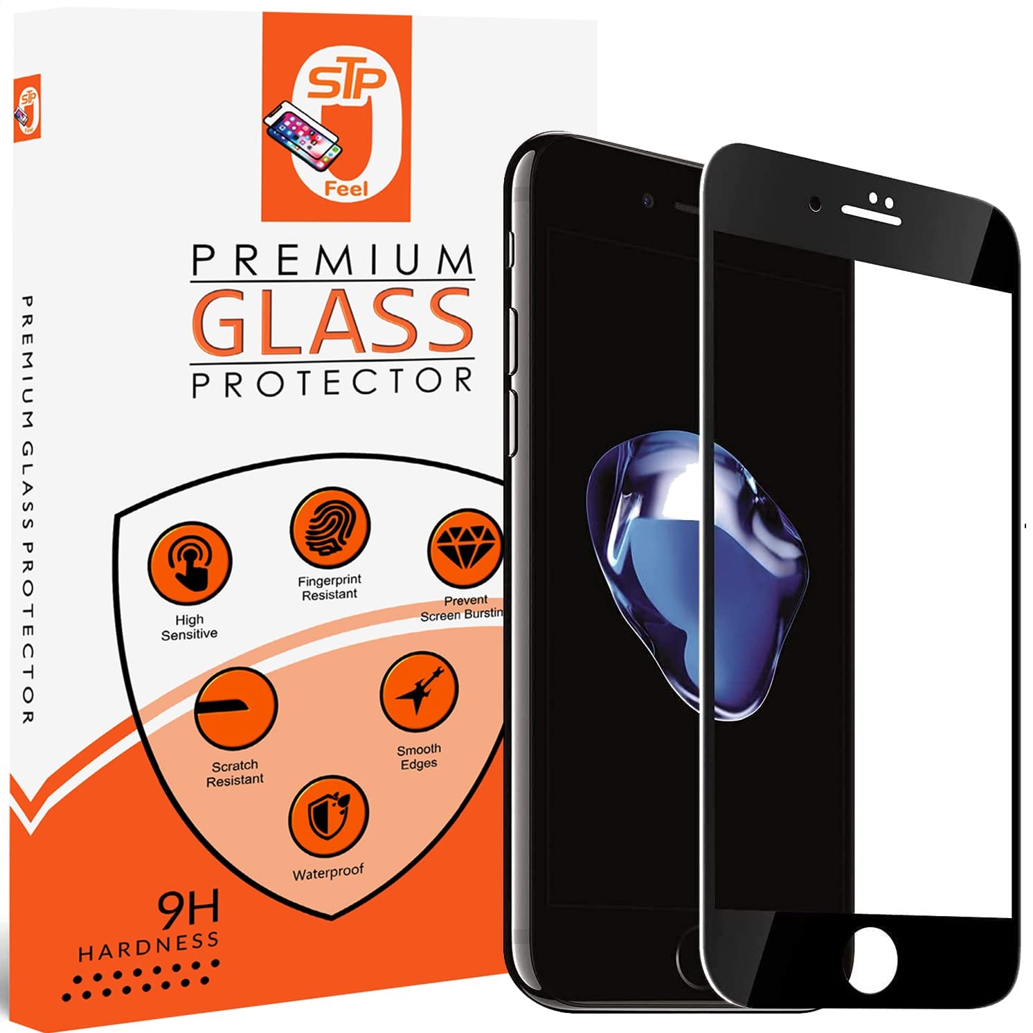 STP FEEL® Military Grade Premium Tempered Glass For iPhone 7 Plus/iPhone 8 Plus (5.5 Inch, Pack of 1) Edge to Edge 9H Hardness Screen Protector Guard with Easy Installation Kit (B09MJDH2WR) Amazon Price History, Amazon Price Tracker