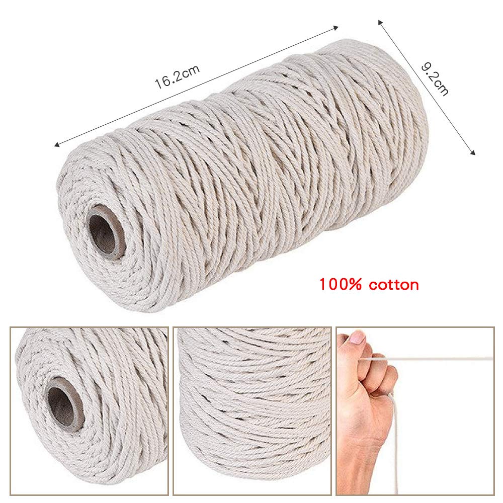 Sencys Natuurlijk Touw - Gevlochten Katoen - Voor Jaloezieën - 3mm X 20m Naturel