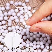 Vista 2 de Map Tacks - Pasadores de empuje de tamaño pequeño, 300 paquetes (blanco, 1/5 pulgadas)