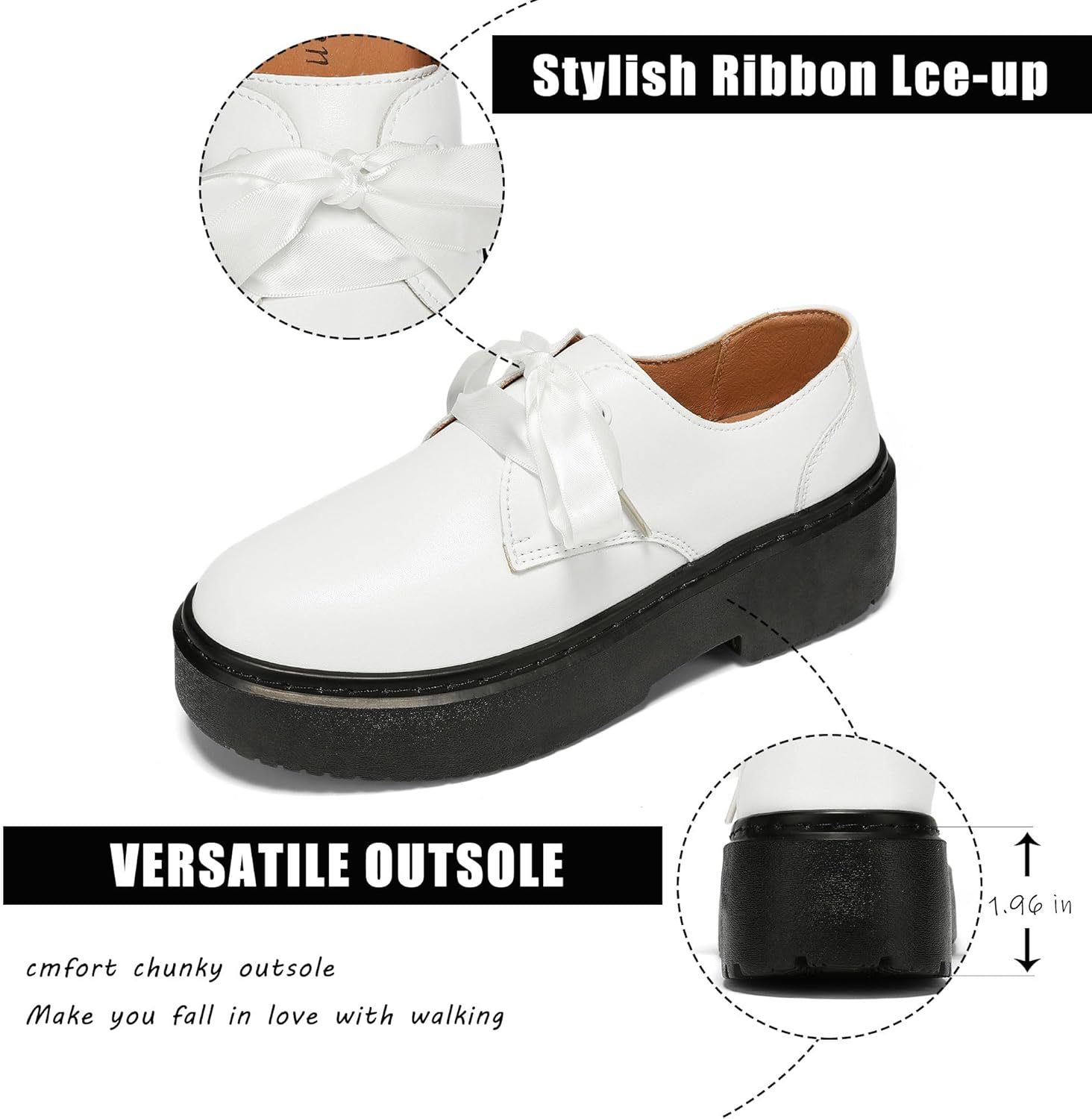 BEAUSEEN Women's Vegan Leather Platform Chunky Loafers Clssic Penny Loafers Slip On Comfort Business Work Office Dress Walking Shoes - Image 6