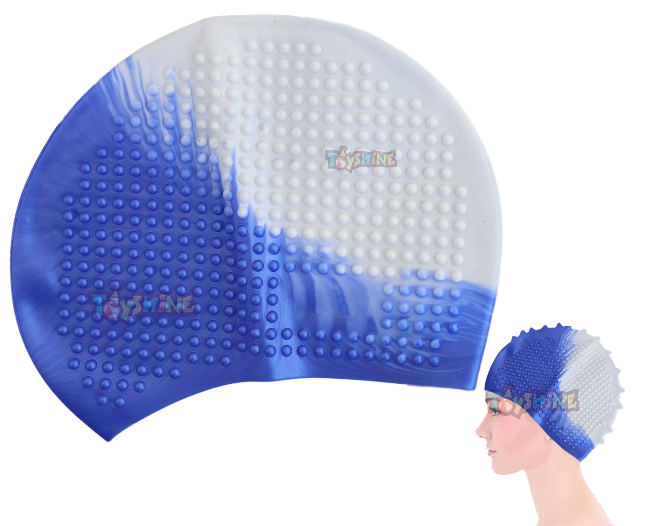 Toyshine Unisex Adult Silicone Swim Cap Non-Slip Swimming Cap for Long and Short Hair (Pack of 3), Color May Vary SSTP (B0C6GS4HHG) Amazon Price History, Amazon Price Tracker
