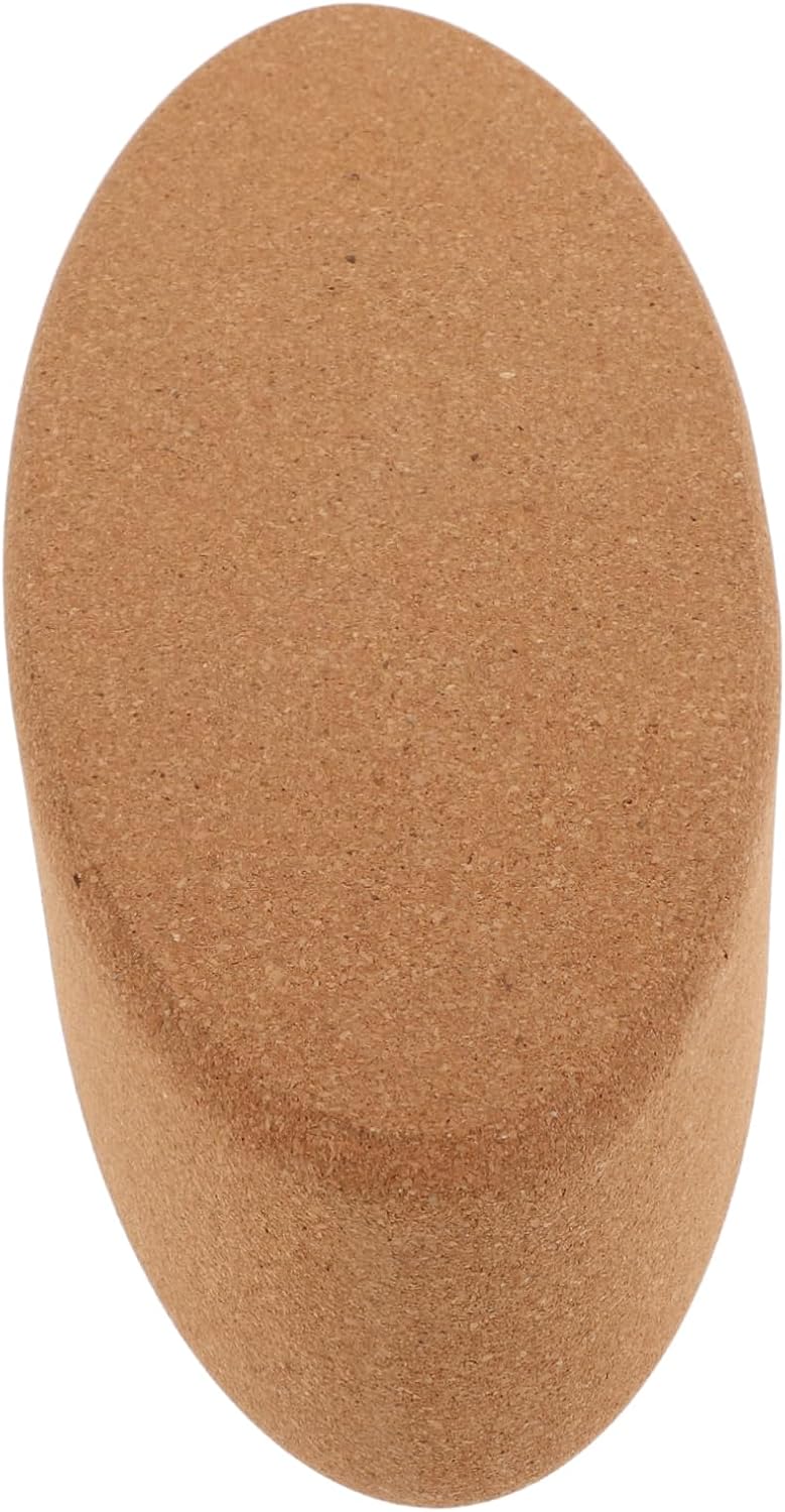 ibasenice Cork Yoga Blocks Soft Oval Shape Exercise Block for Yoga Dance Leg Stretching High Density Support for All Levels Workout Accessory for Flexibility Balance
