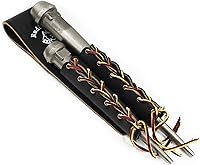 Vista 4 de Soporte doble con cordones - Cuero negro premium - Rudedog USA #3011