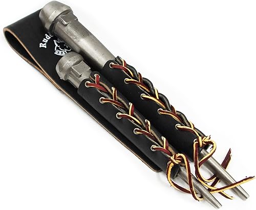 Miniatura 4 de Soporte doble con cordones - Cuero negro premium - Rudedog USA #3011