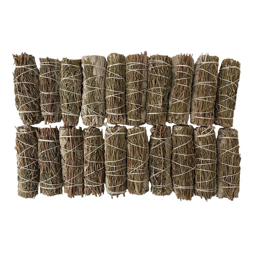 Smudge Stick, White Sage and Rosemary 4", Pack of 20