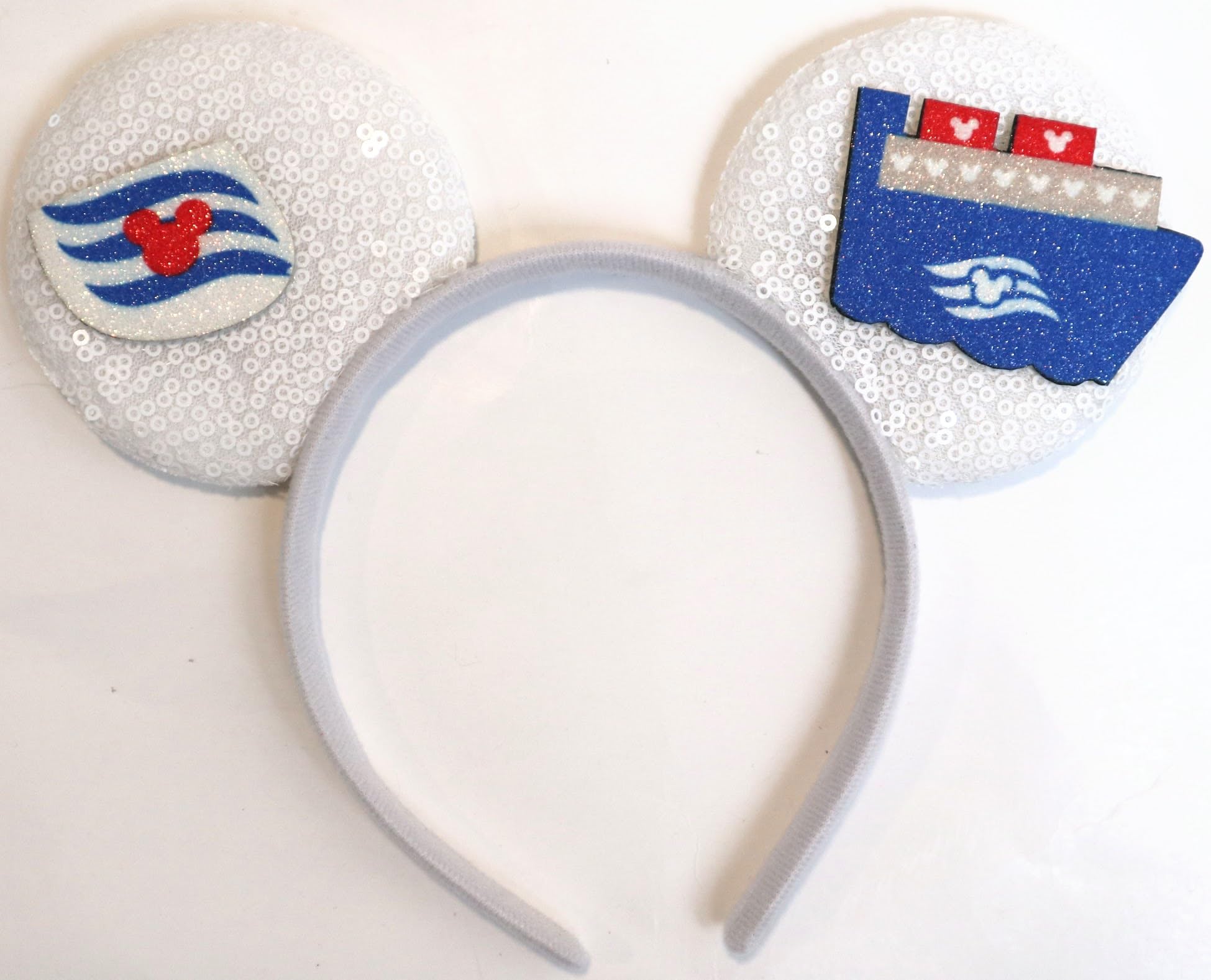 CLGIFT Mickey Ears for Boy, Black Silver Mickey Ears no bow DIY Minnie, 1 Size Fits Most Headband, Costume Headwear for Kids and Adult, Perfect for