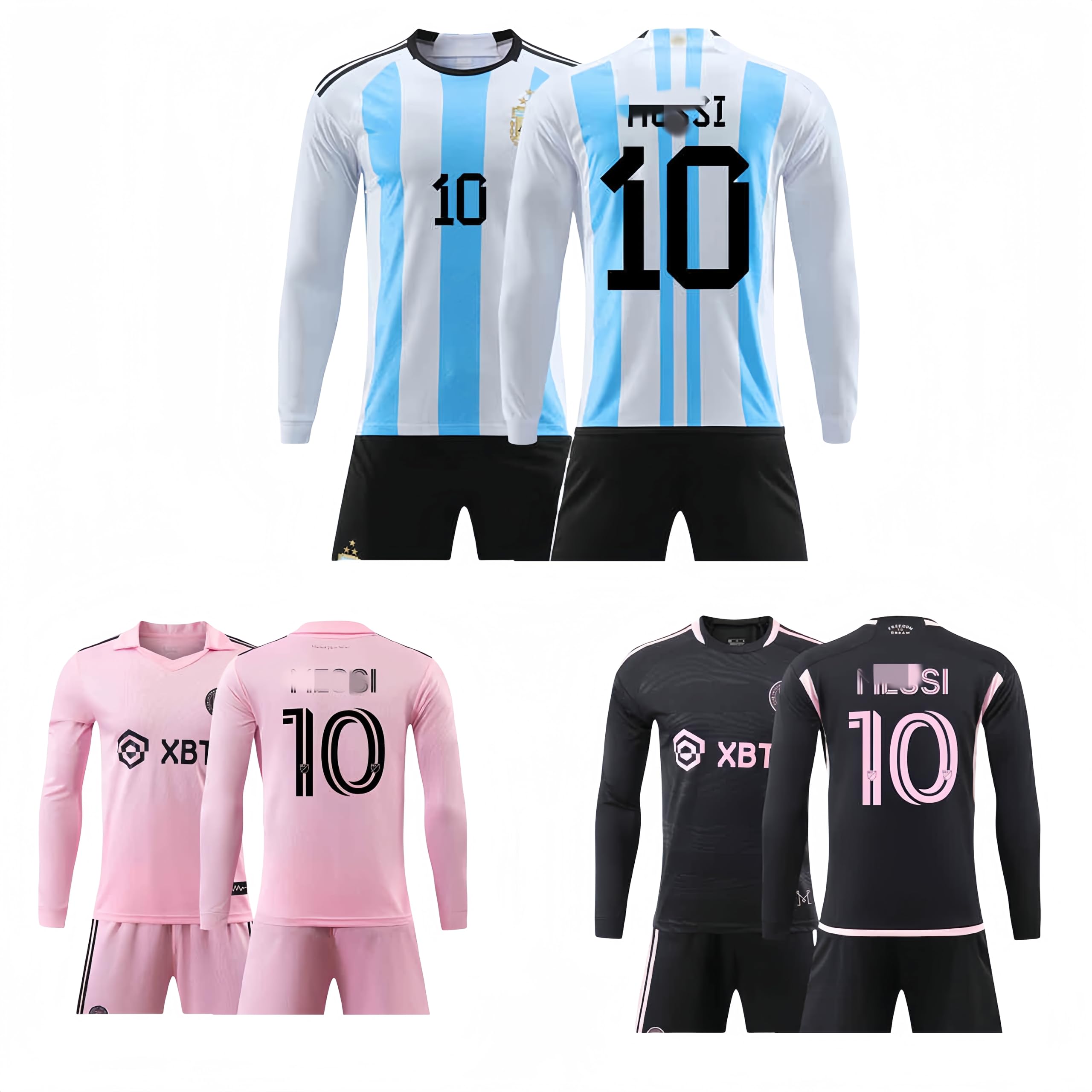 Amazon | メッシ アルゼンチン ユニフォーム 長袖 サッカー 上下セット