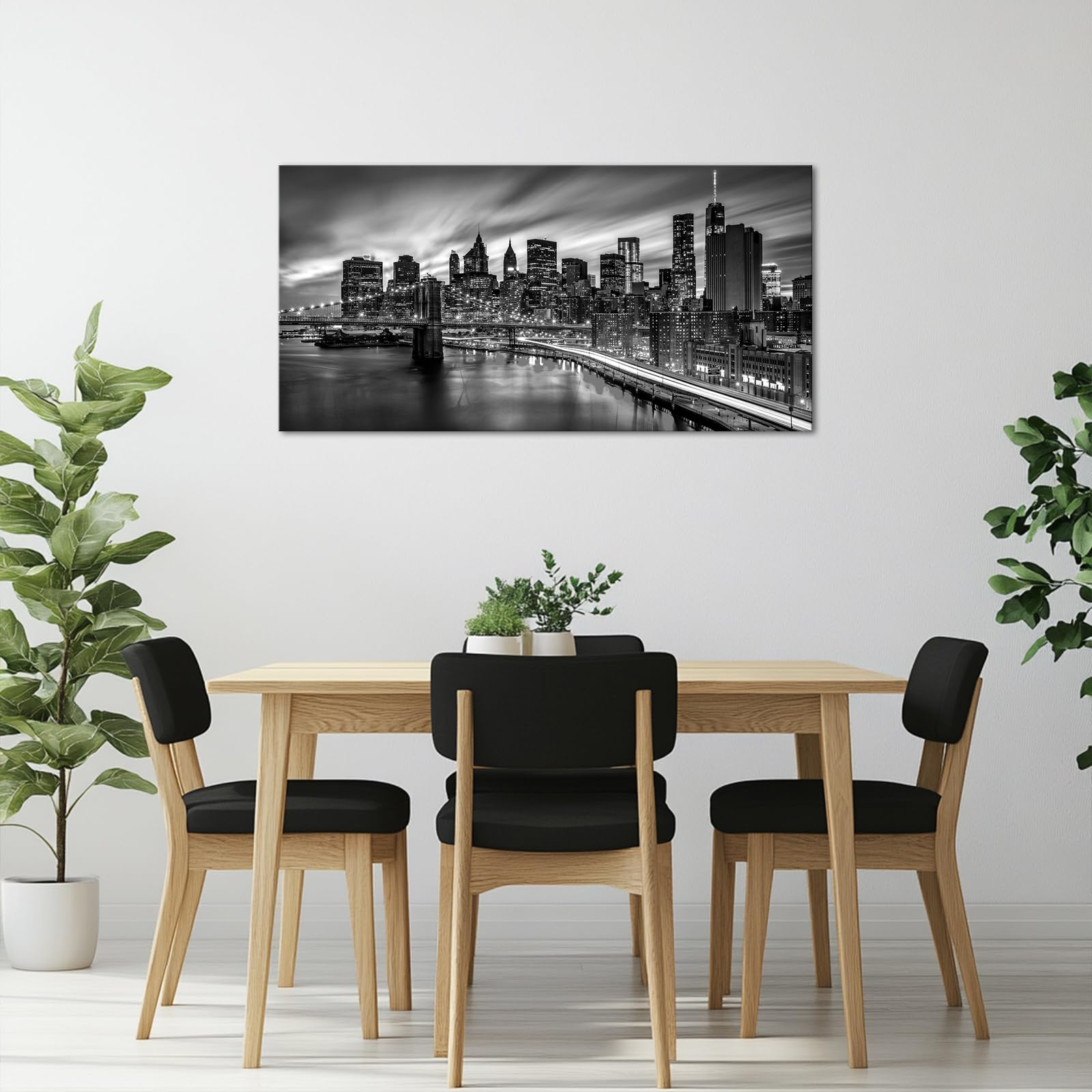 Amazon.com: Focholor Brooklyn Bridge Wall Art New York City