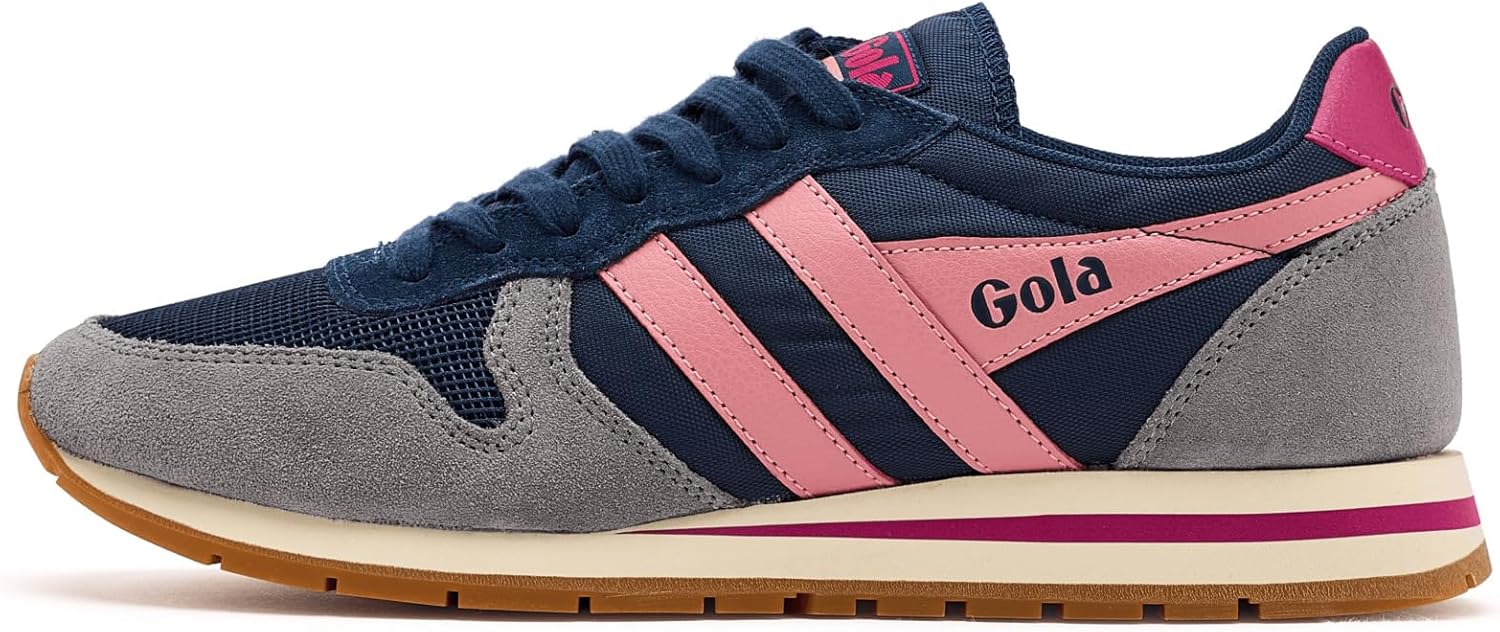 Gola Womens Daytona, Navy/Cement/Coral Pink, 6.5, Medium