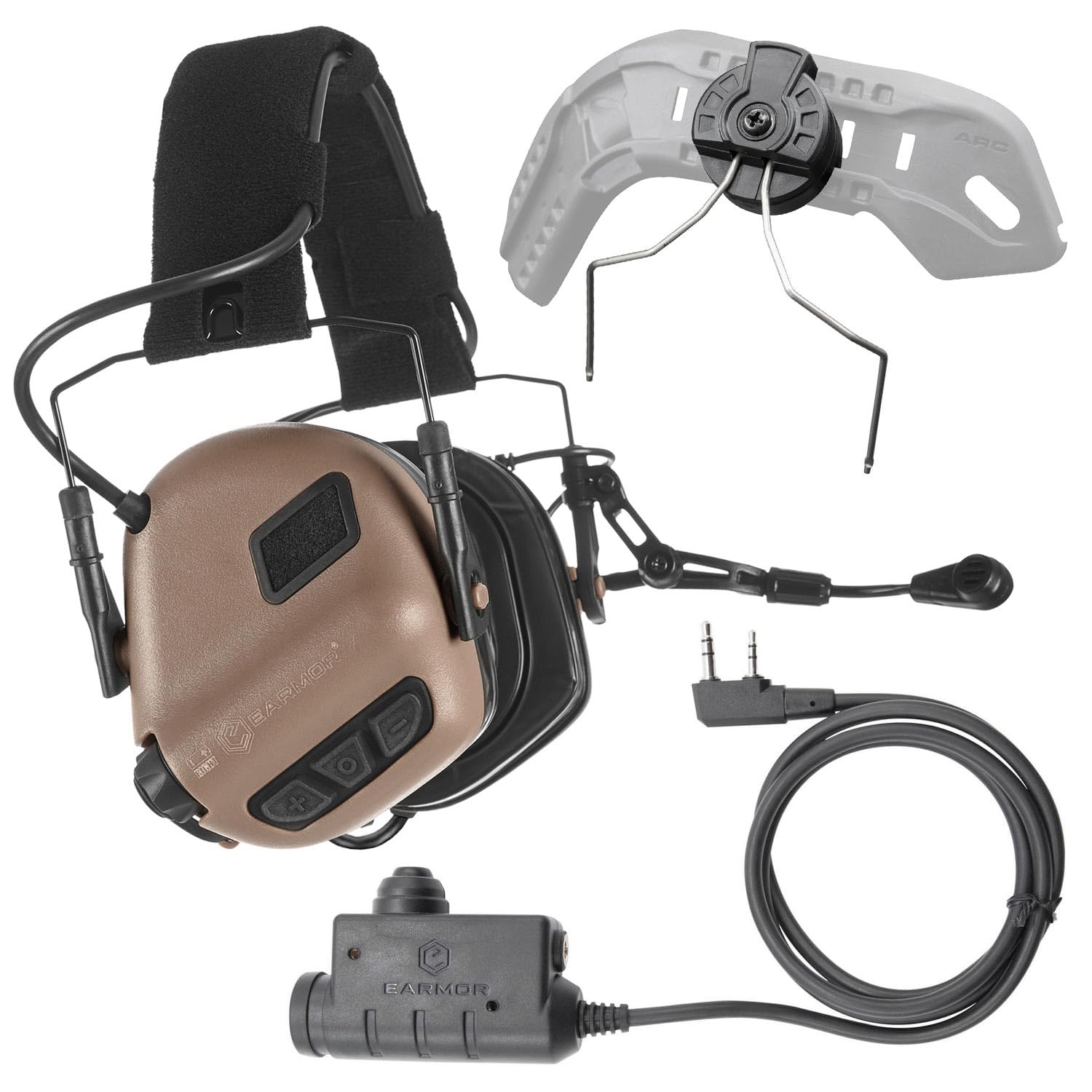 EARMOR Bundle of 3: M32Plus, Helmet adapter and Radio adapter