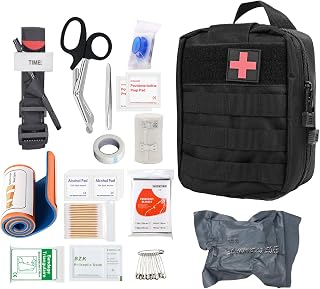 Erste Hilfe Set Outdoor - First Aid Kit Medizinische Taktische Tasche Trauma Kit für Camping Jagd Wandern Zuhause Reise Auto und Abenteuer