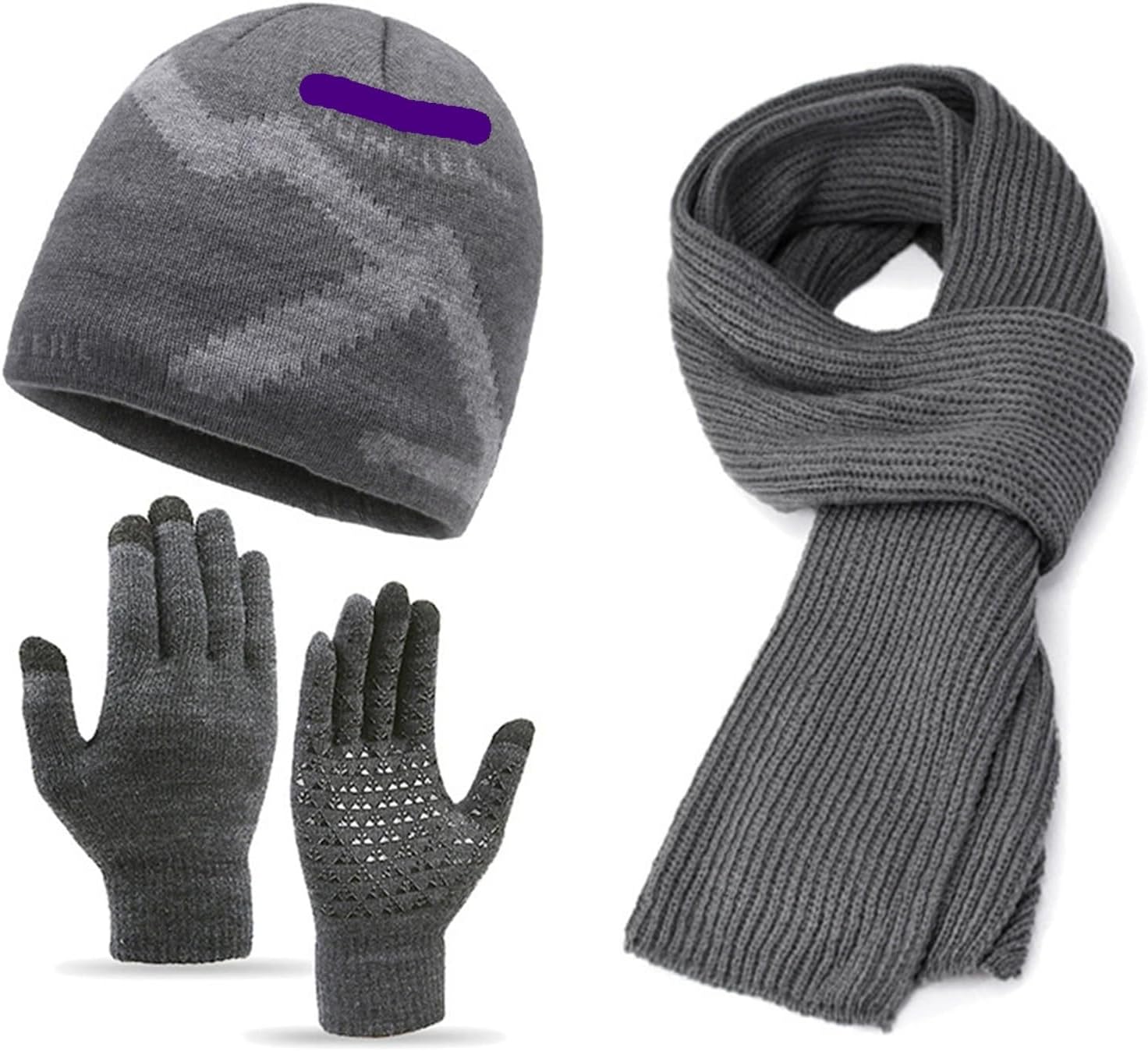 Winter Hat Scarf Gloves Set Winter Warm Hat Scarf Gloves Set 3PCS for Cold Weather Women Men
