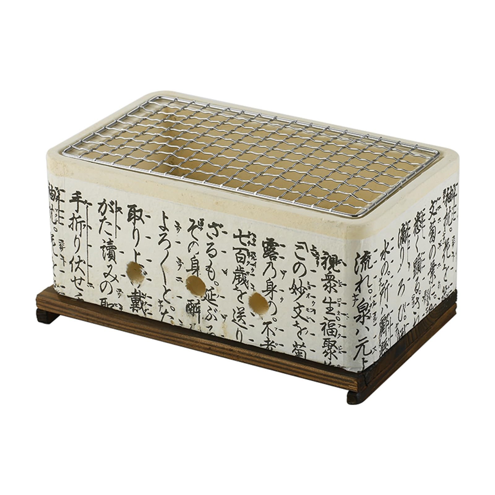 Gmbayue One Color Japanese Clay Charcoal Stove, Camping Wood Stove, Multifunctional Barbecue Grill, Portable Ceramic Grill, Stove For Home, Picnic, Camping, Tea Making And Outdoor Cooking(25X15x10cm/10X6x4in)