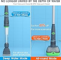 Vista 4 de Aspirador recargable 3 en 1 para bañera de hidromasaje para piscina y spa, modo dual y sistema de accionamiento magnético, filtros de malla ultra