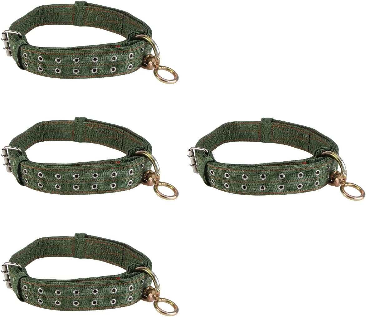 DOITOOL Cow Collar Canvas Calf Collar Neck Strap Adjustable Buckle Livestock Traction Necklace for Farm Animals Sheep Horse Pet Green - 4 Pack