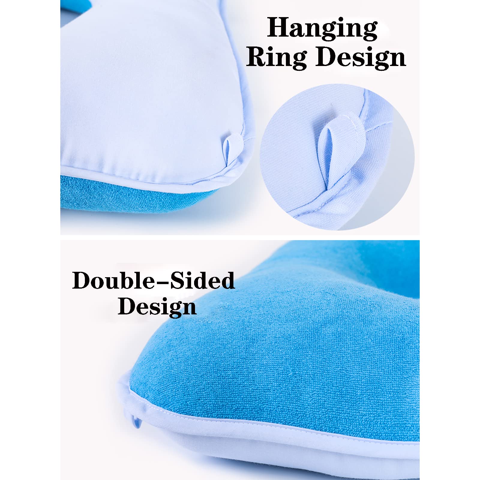 Cojín antiescaras para Silla de Ruedas para aliviar la presión del Paciente postrado en Cama, Almohadilla de Dona para aliviar la presión de Las hemorroides, llagas en la Cama, Gris (Azul) (Gris