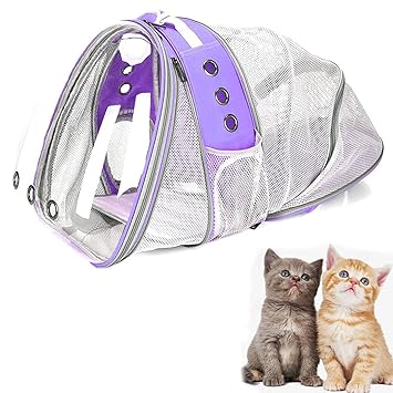 Licogel Hiking Foldable Carrying Cat Puppy Camping Outdoor Pet Carry Backpack Ergonomic Large Capacity PVC Lightweight Protective Breathable Dog Travel Carrier