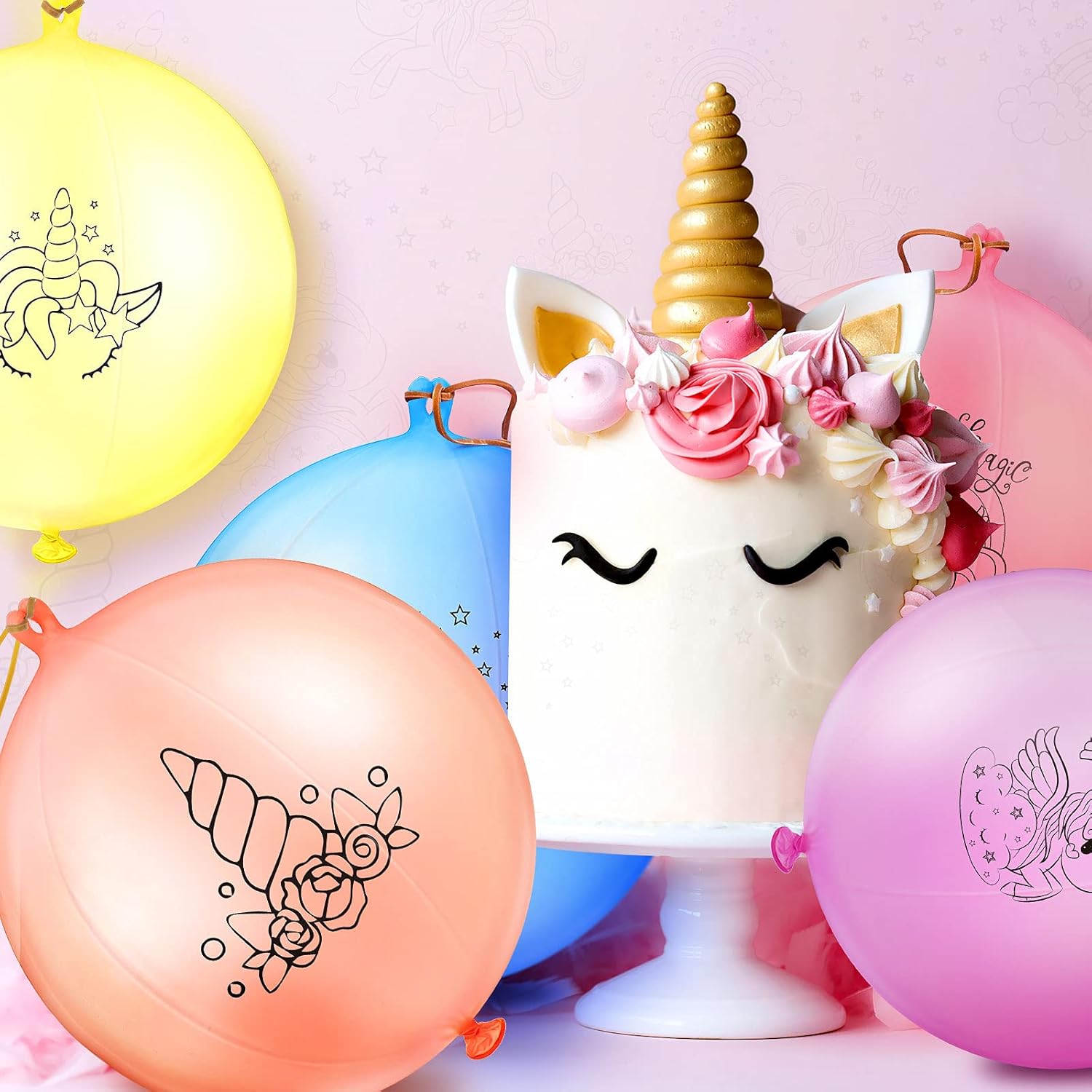 30 Unicorn Punch Balloons Latex Punch Ball Colorful Unicorn Punch