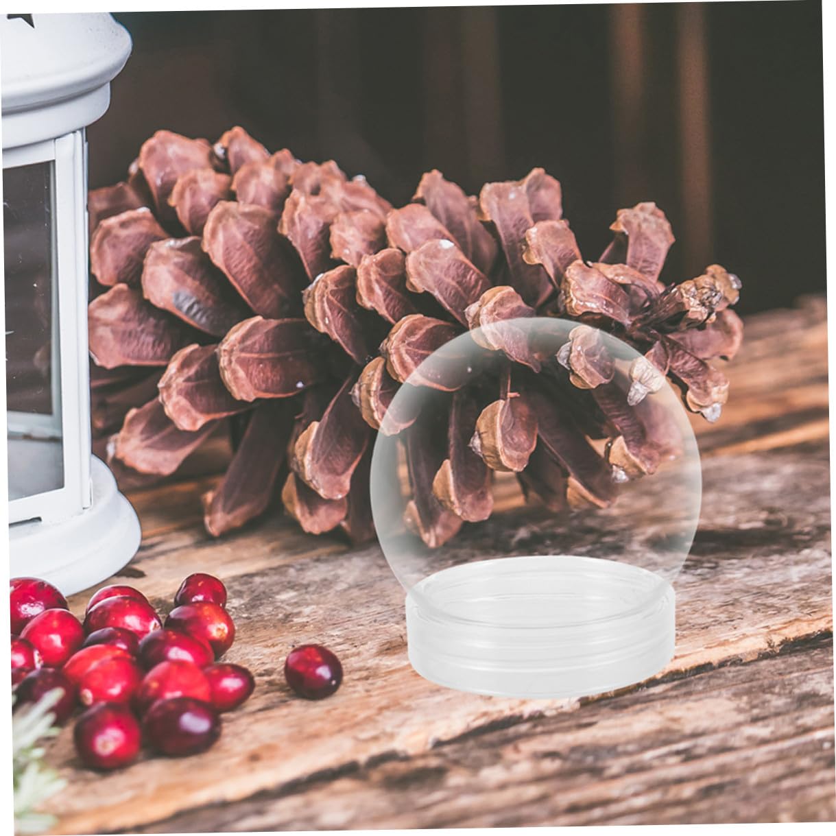 24pièces Boule à Neige Transparente Plastique pour Loisirs Créatifs Kit de Globe de Neige Soi-même Lot
