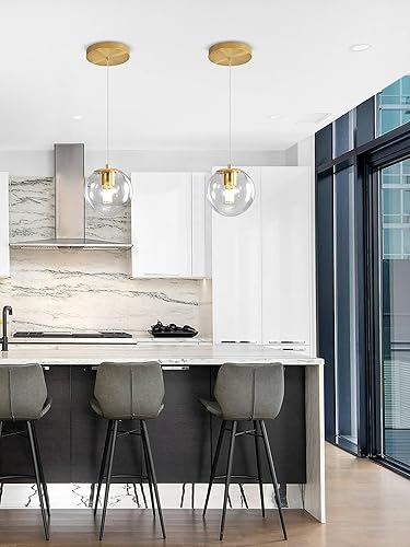 Miniatura 310 de Escalera LED de 10 luces LED moderna con globo de cristal, lámpara colgante grande para techos altos, accesorios de iluminación de entrada, villas y