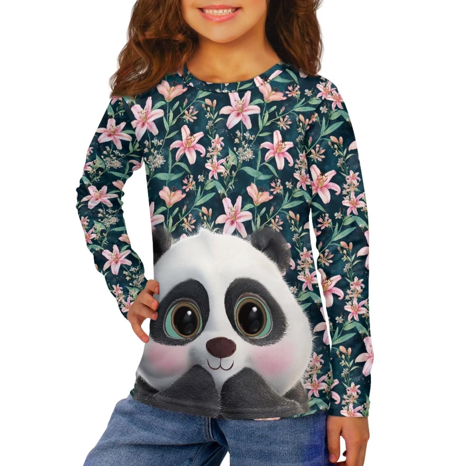 Long Sleeve Shirts for Girls Winter Tops 3-16t Cartoon T Shirts for Fall Clothes
