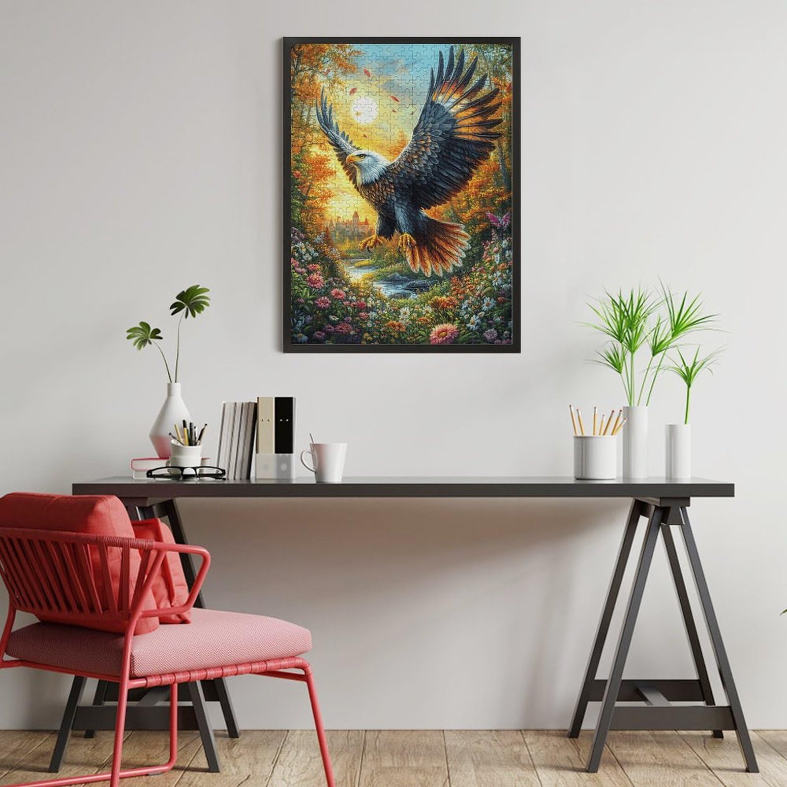Forest Bald Eagle 500 Piece Jigsaw Puzzle for Adults Animals And Plants Home Office Wall Art Productivity Boost Precision Cut for Remote Workers 500 PCS