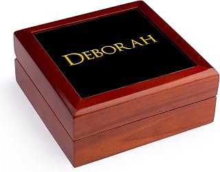 3dRose Deborah popular lady name Jewelry Box 7 x 7 inch with 4 inch tile