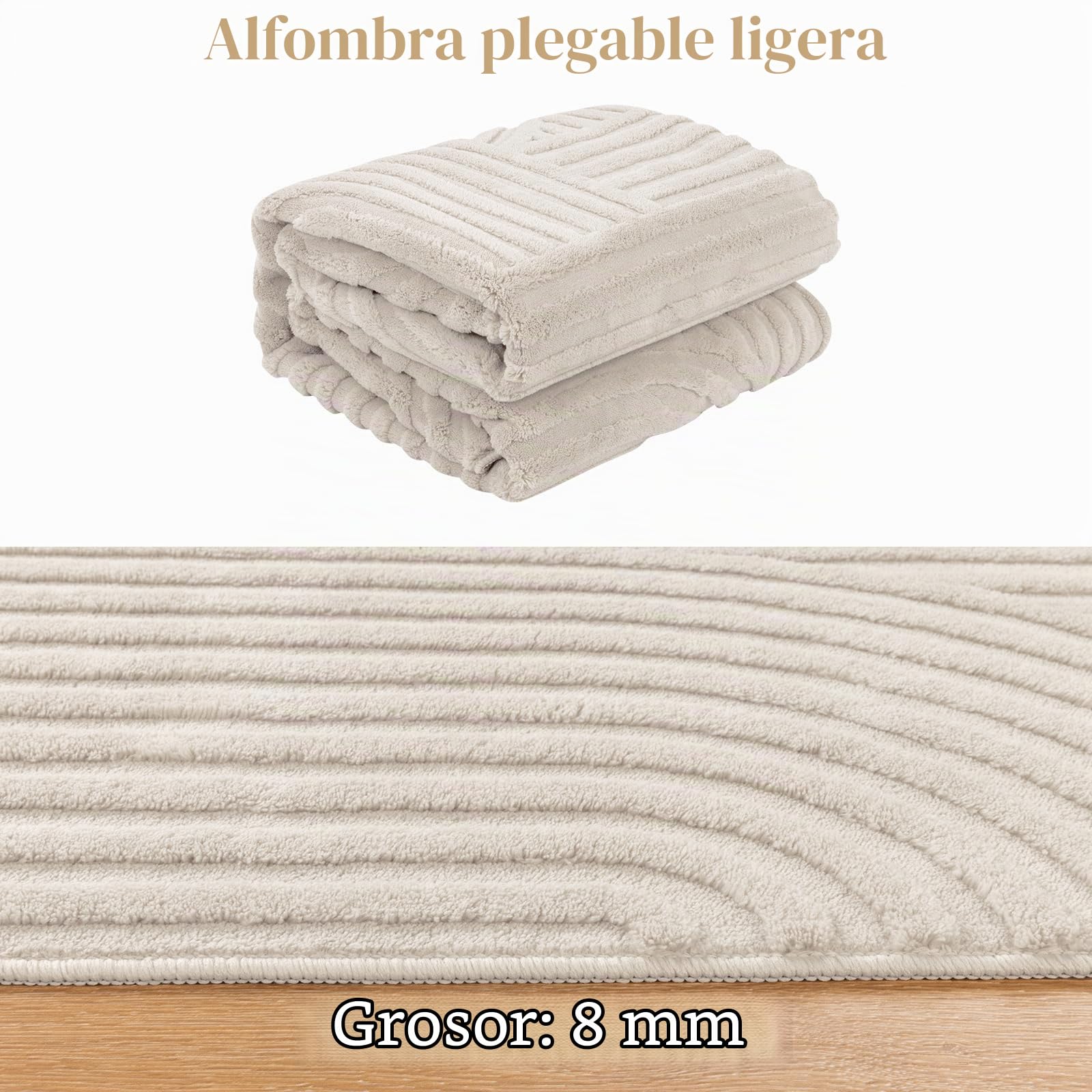 SHACOS Alfombra Salón Moderna Beige 160x230cm Alfombra Decorativa Habitación Motivo Geométrico Suave Antideslizante Interior para Sala de Estar, Dormitorio, Comedor