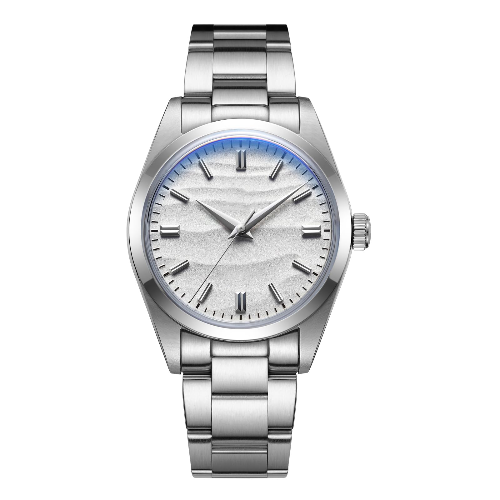 ADDIESDIVE 36mm analoge Uhr Herren Einfach Quarzuhr K1 Bubble Spiegelglas 100 m wasserdichte Uhr Mit Edelstahlarmband AD2030
